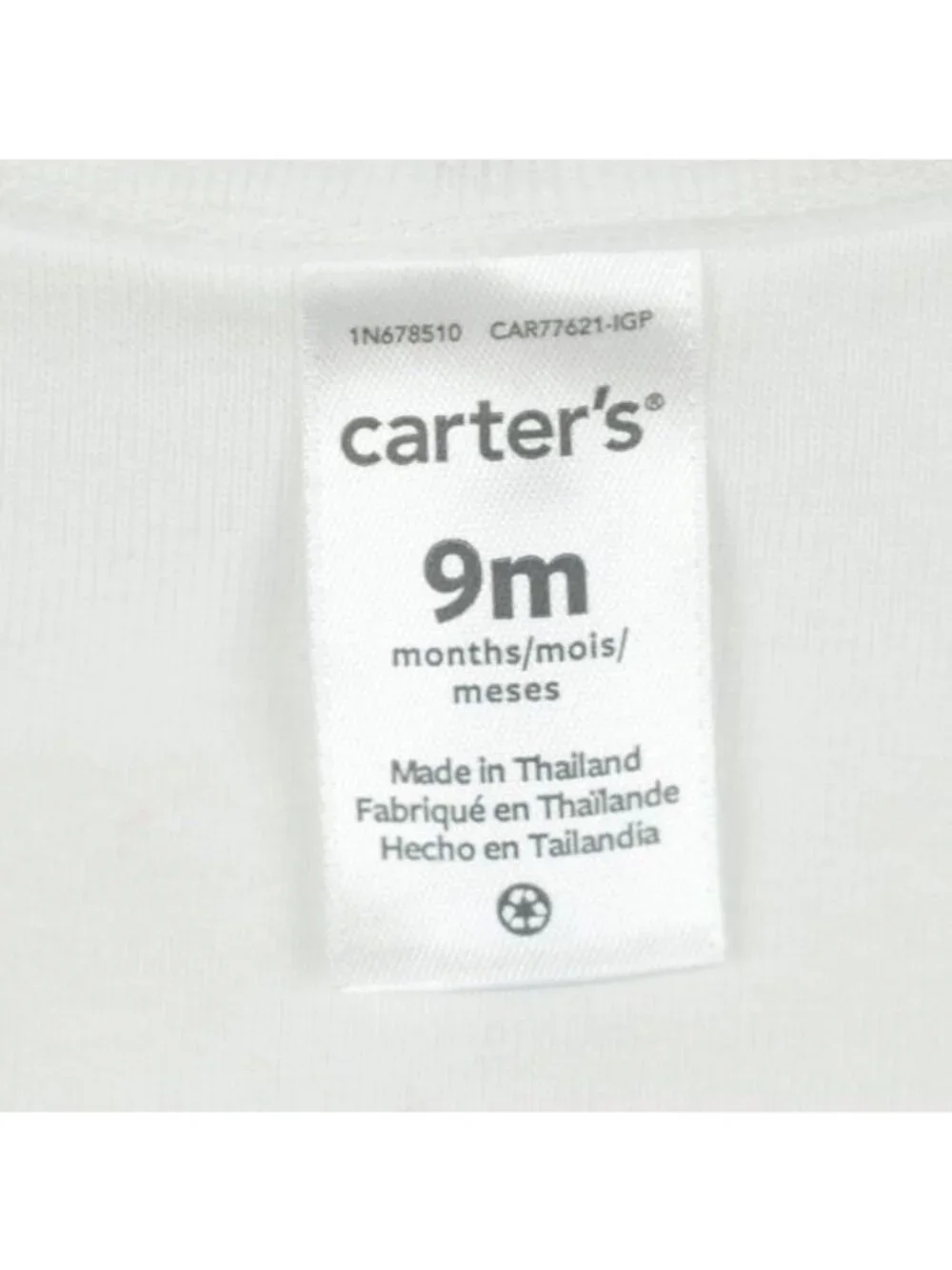 Carter's Infant Size 9 Months White Embroidered Button Up Knit Jersey Cardigan